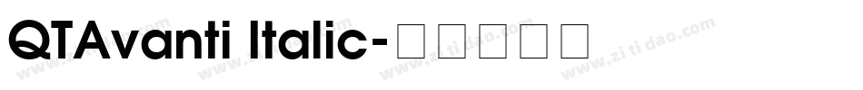 QTAvanti Italic字体转换